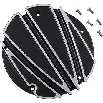 Convington Custom Black Derby Cover 5 Hole Harley Touring 16-Up C1875-B