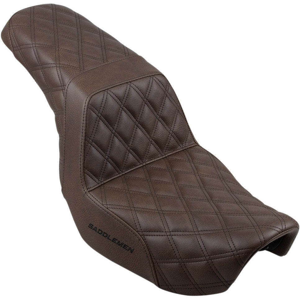 Buy Saddlemen 806-04-175BR Brown Step Up Full LS Seat 06-16 Harley Dyna FXDWG FLD 0803-0589 08030589 leather gel technology comfort stunts wheelies stunt sons of anarchy dyna from Eastern Performance Cycles. Great prices and free shipping!