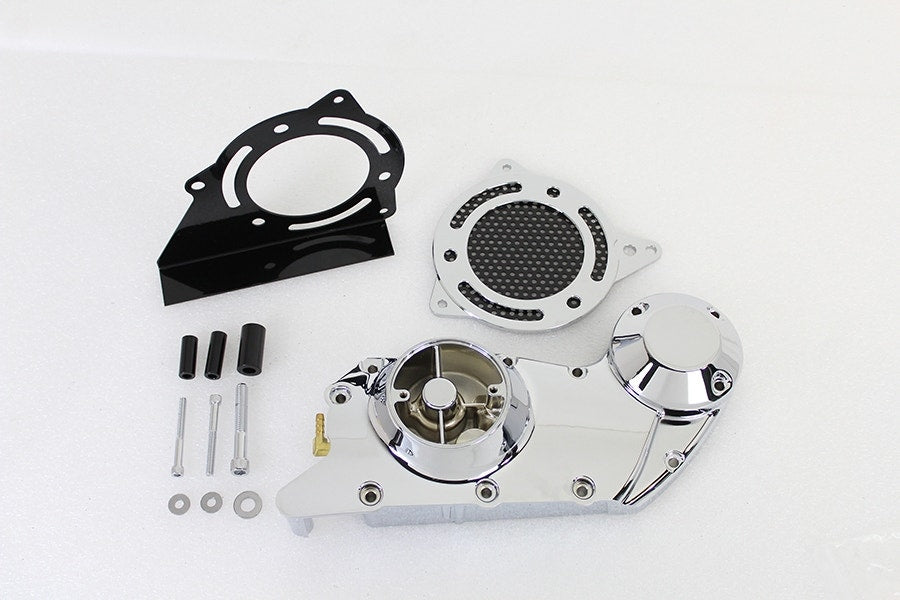 V-Twin 10-0478 Chrome Cam & Sprocket Cover Set Kit 04-19 Harley Sportster XL