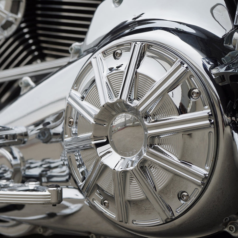 Arlen Ness 700-001 Chrome 10-Gauge Derby Cover Billet Harley Touring 16-Up