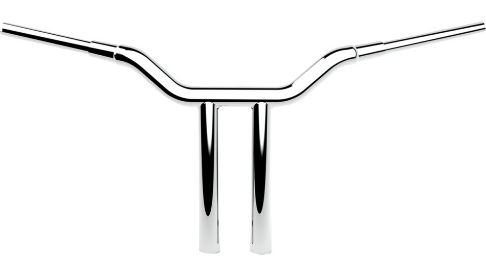 LA Choppers 1 1/2" Chrome Kage Fighter T-Bars 14" Rise for Harley