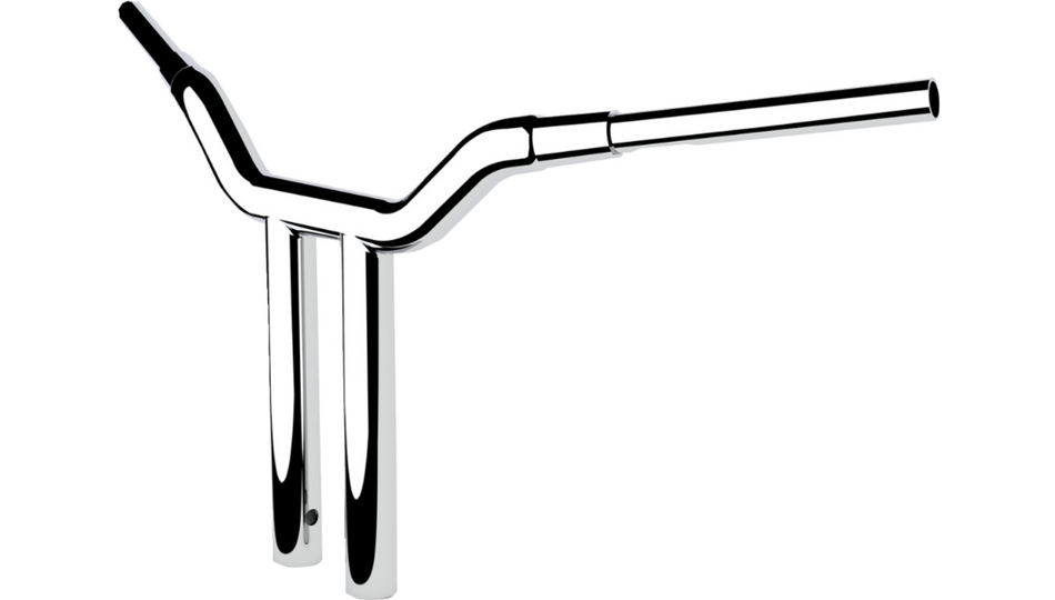 LA Choppers 1 1/2" Chrome Kage Fighter T-Bars 14" Rise for Harley