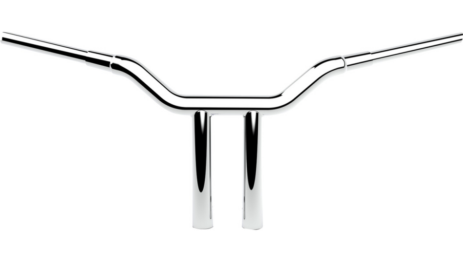 LA Choppers 1 1/2" Chrome Kage Fighter T-Bars 12" Rise for Harley