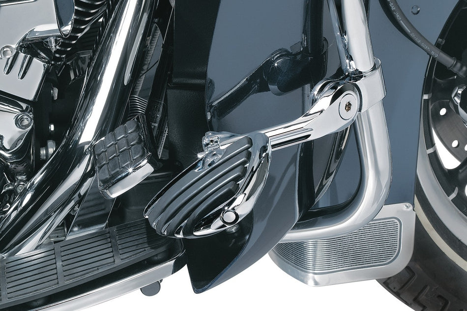 Kuryakyn Chrome Avg Rider Tour Tech Cruise Peg 1/4" Mounts Long 6" ISO Wing Pegs