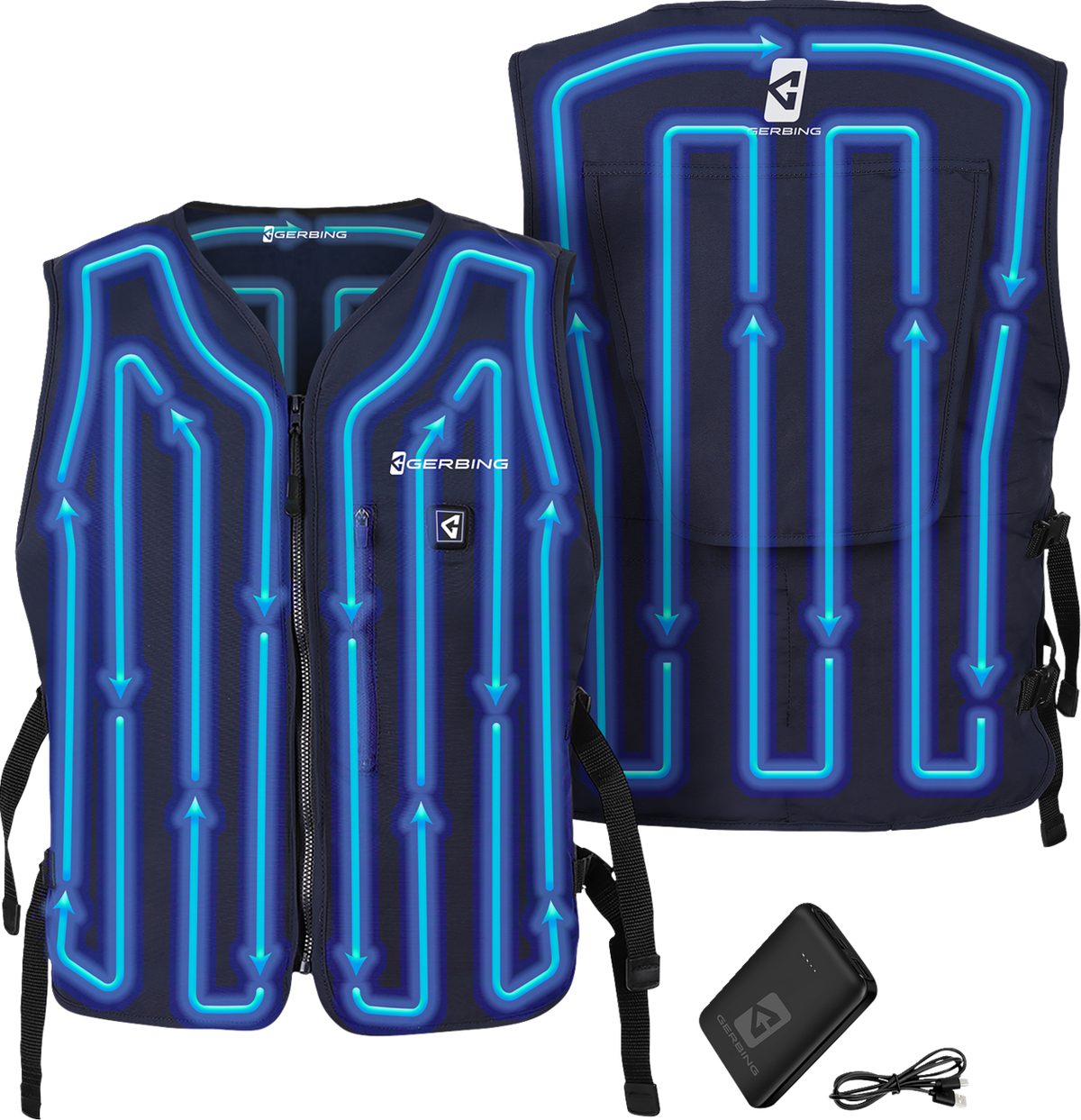 Gerbing Heated Clothing 5V Touch Button Circulatory Cooling Vest - Blue