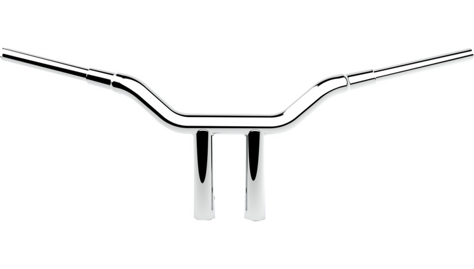 LA Choppers 1 1/2" Chrome Kage Fighter T-Bars 10" Rise for Harley