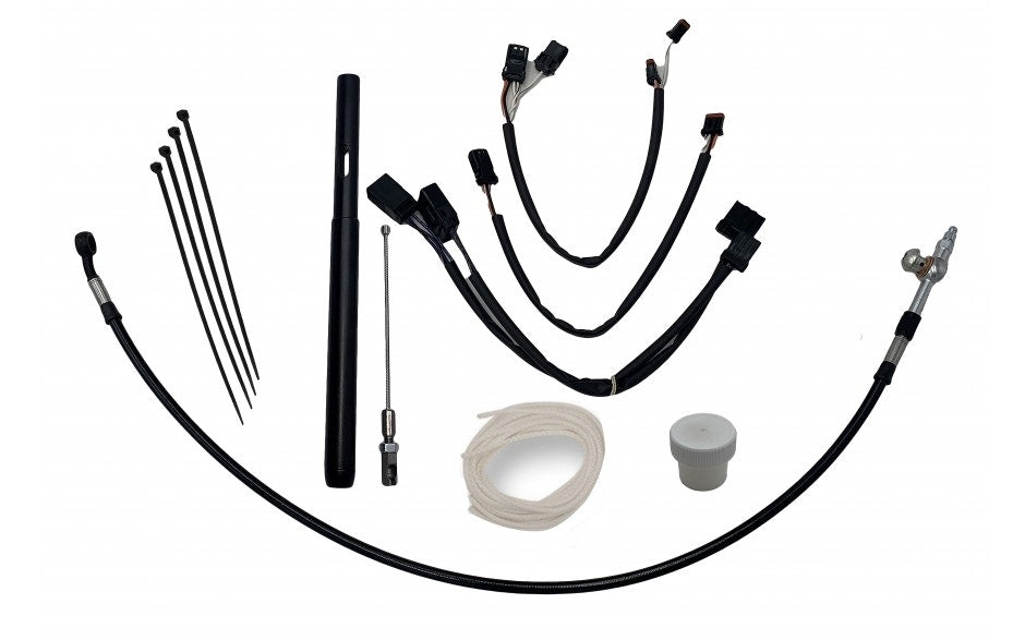 FBI Fat Baggers Black 16" EZ Install Bar Cable Wire Kit Harley Road King 21-Up