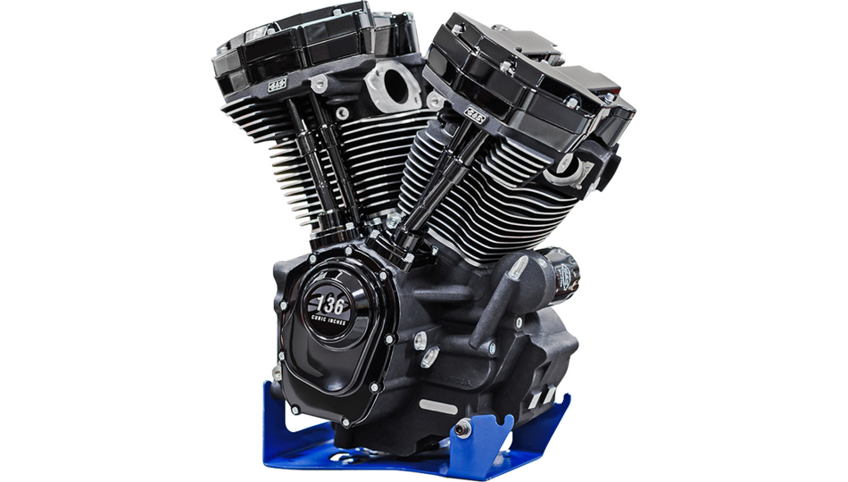 S&S MK136 Black Edition Engine W/475G Cam 4 Harley 17-23 Oil-Cooled M8 Touring