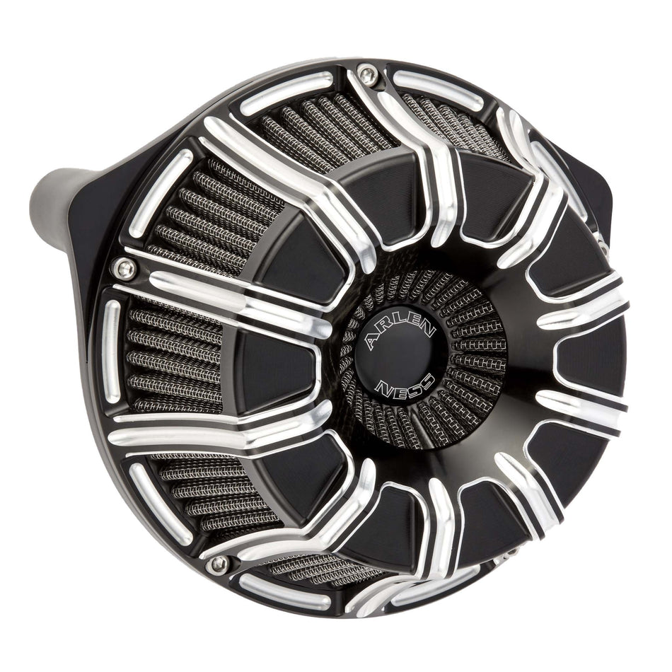Arlen Ness Black Inverted Series 10-Gauge Stage 1 Air Cleaner Harley 01-17 T/C