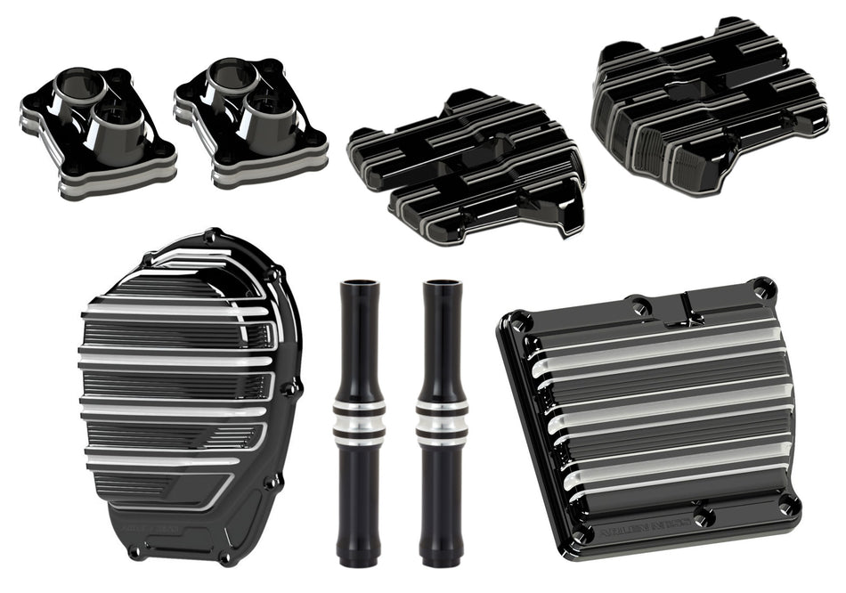Arlen Ness 5-Piece Black 10-Gauge Engine Cover Kit 2017-2019 M8 Harley Touring