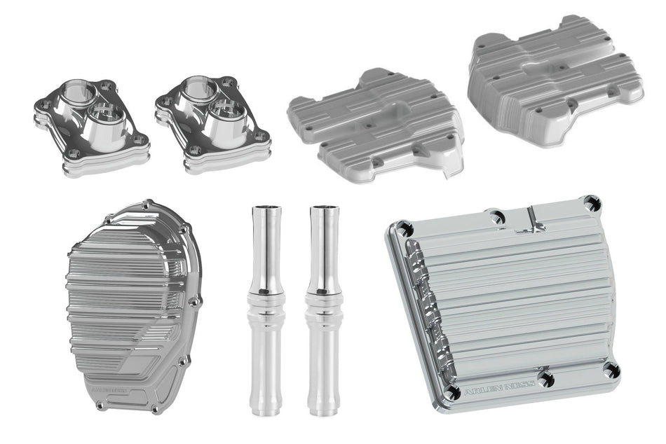 Arlen Ness 5-Piece Chrome 10-Gauge Engine Cover Kit 2017-2018 M8 Harley Touring
