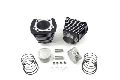 883 to 1200 Black Cylinder 9.5:1 Piston Big Bore Conversion Kit Harley Sportster