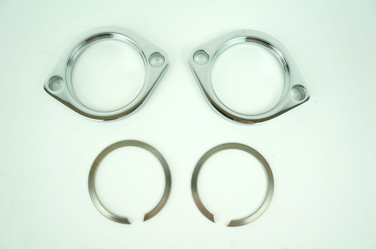 Custom Chrome Exhaust Flange Kit Chrome for Harley Twin Cam & EVO Models