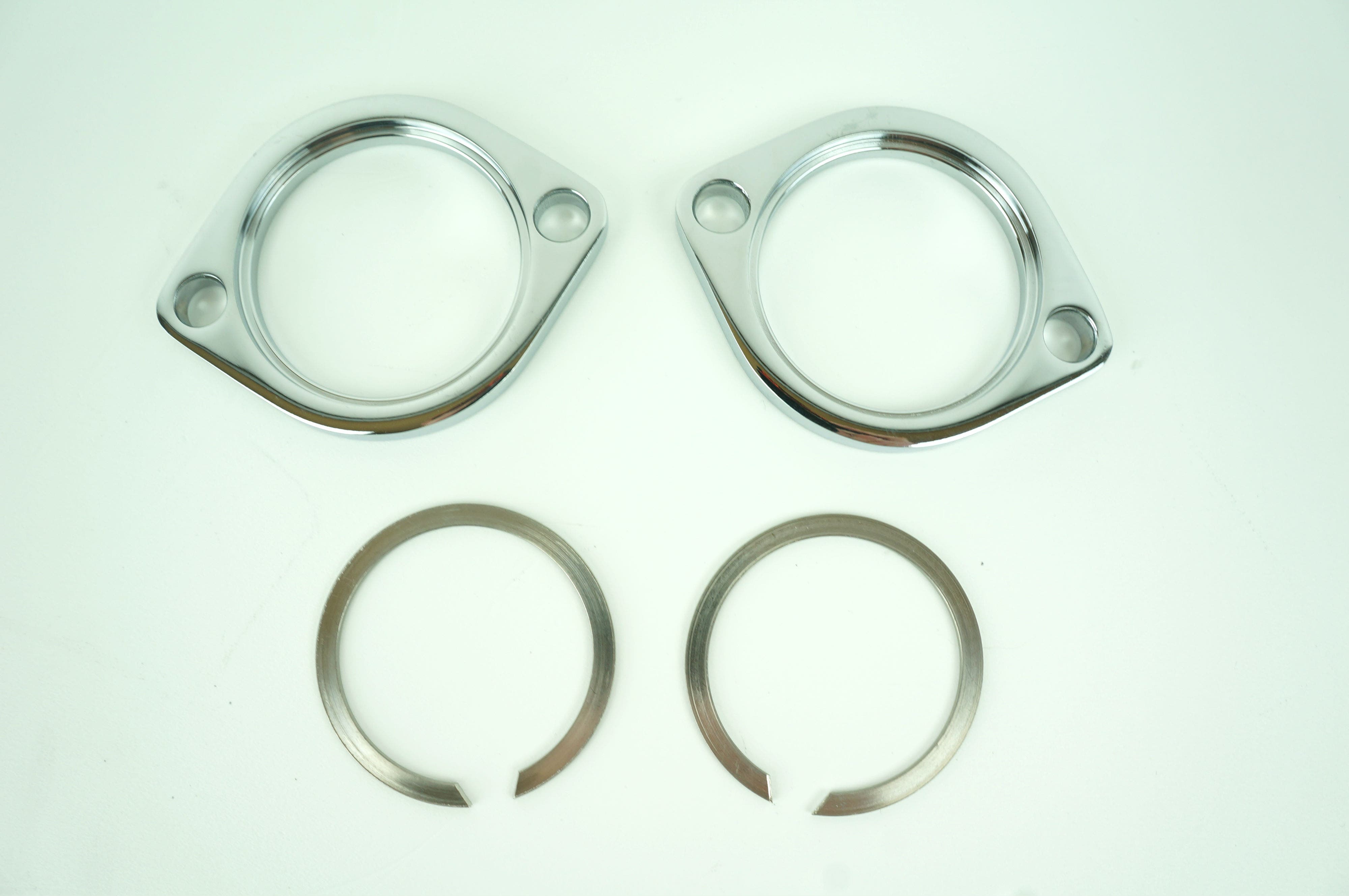 Custom Chrome Exhaust Flange Kit Chrome for Harley Twin Cam & EVO Models