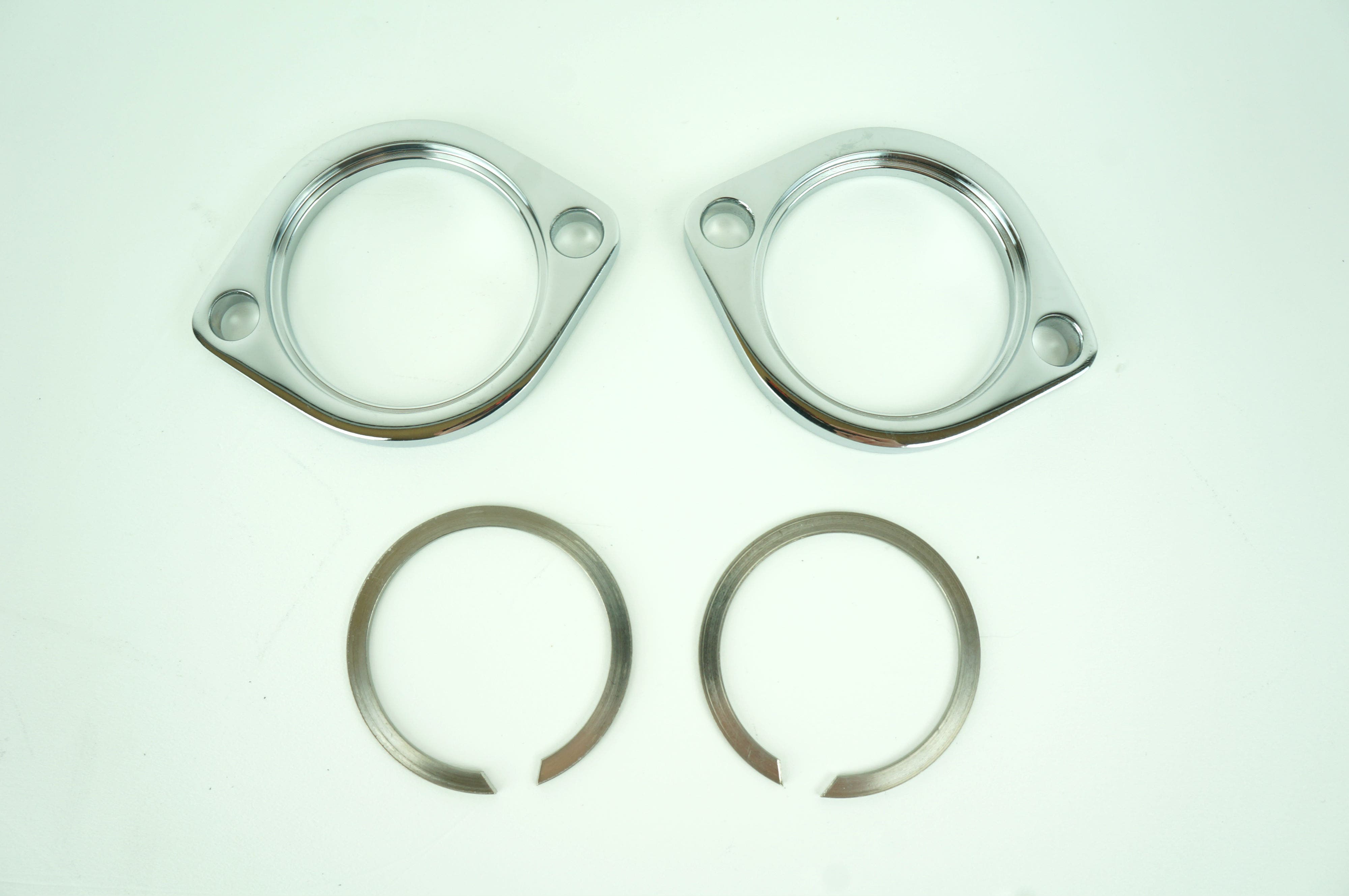 Custom Chrome Exhaust Flange Kit Chrome for Harley Twin Cam & EVO Models