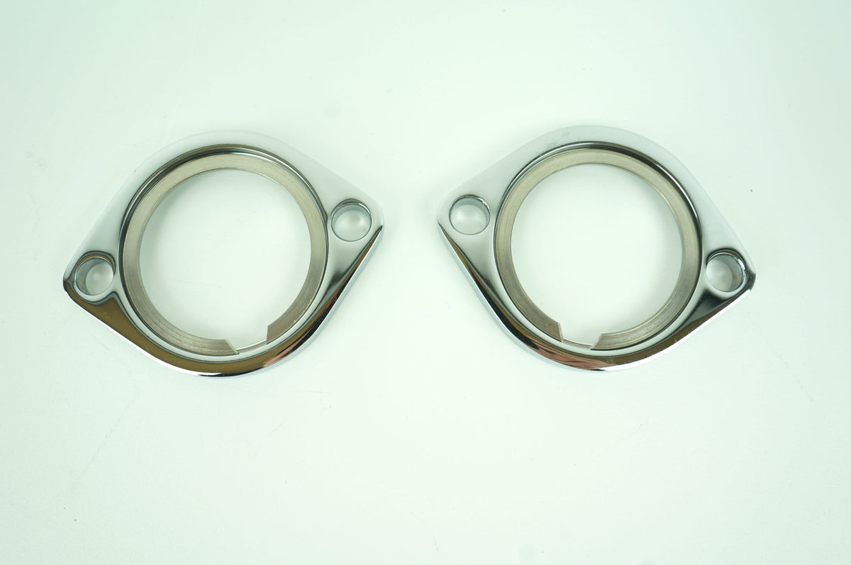 Custom Chrome Exhaust Flange Kit Chrome for Harley Twin Cam & EVO Models