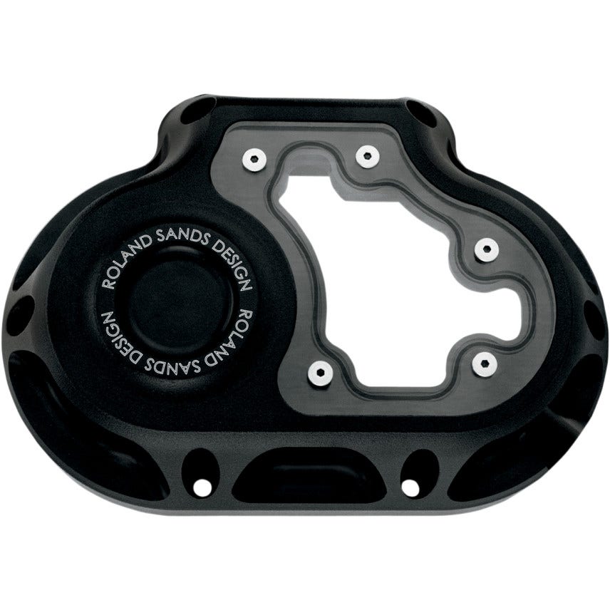 Roland Sands Clarity Cable 6-Speed Transmission Side Cover Harley 07-16 Black Ops