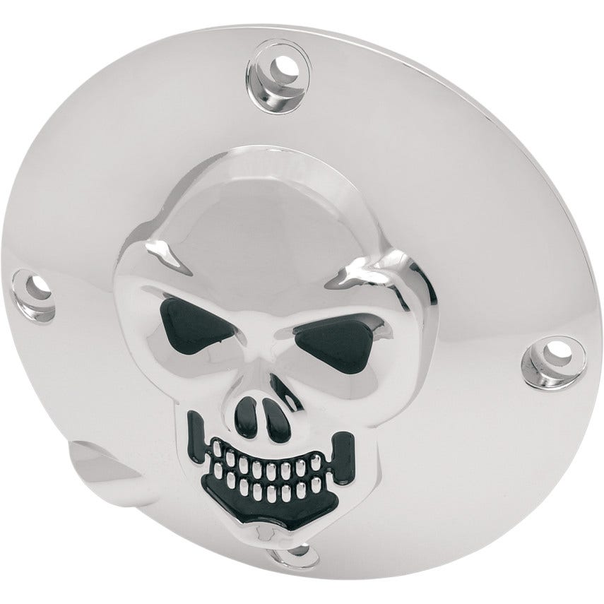 Drag Specialties Chrome 3 Hole 3-D Skull Derby Cover Harley Sportster XL 94-03