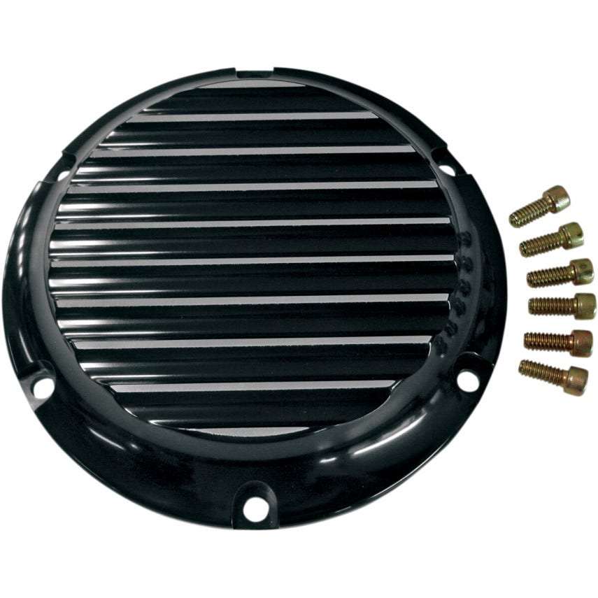 Joker Machine Black Finned Derby Cover for Harley Sportster XL 04-21