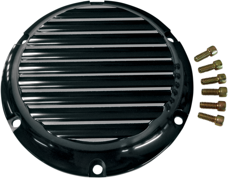 Joker Machine Black Finned Derby Cover for Harley Sportster XL 04-21