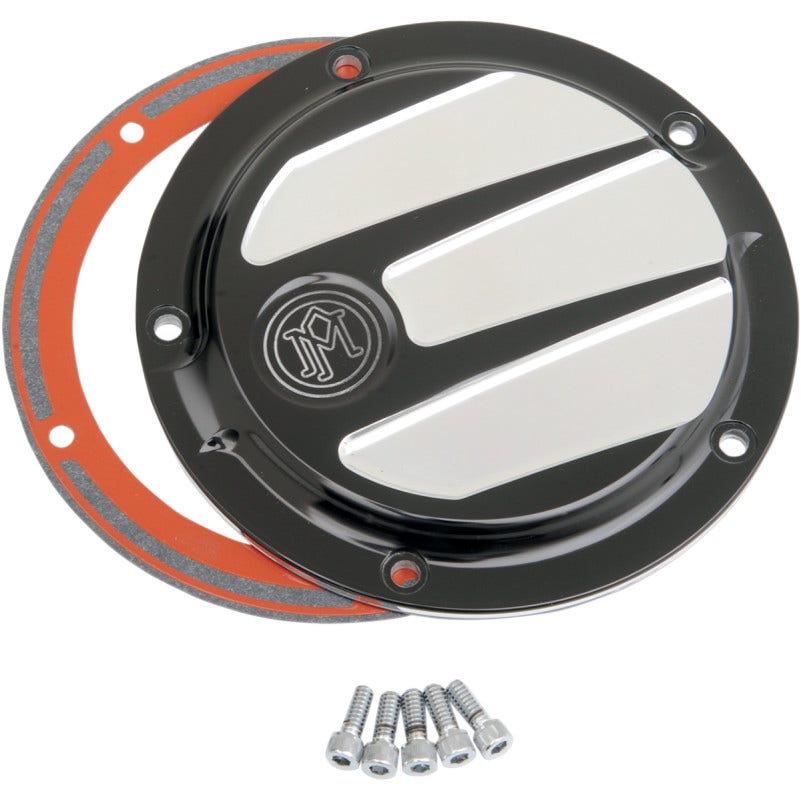 Performance Machine Scallop 5 Hole Platinum Cut Derby Cover Harley Big Twin 99-18