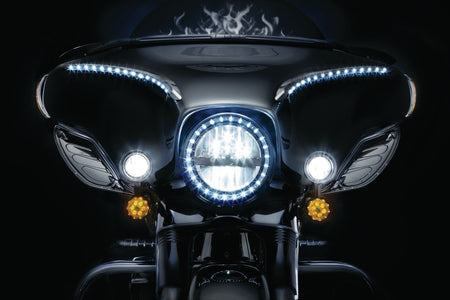 Kuryakyn Dark Smoke Dragon Wing Variable Air Deflectors for Harley 96-13 1108