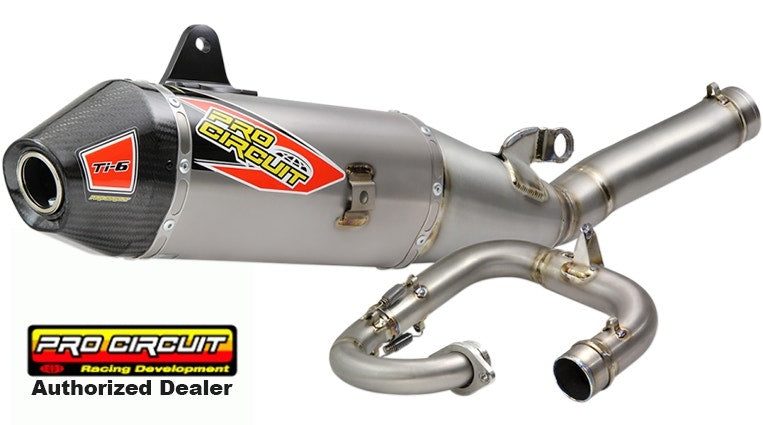 Pro Circuit Ti-6 Titanium Exhaust System Carbon Tip '19 Yamaha YZ250F 0331925F