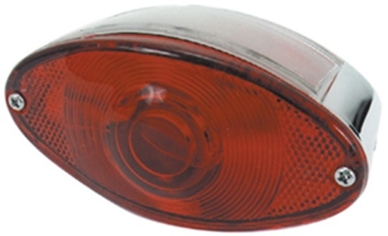 Mid USA 11201 V-Factor Rear Cat Eye Taillight Brake Light 12V 1157 Harley Custom