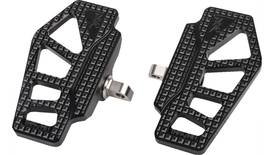Thrashin Apex Mini Black Floorboards 4 Harley 00-17 FXD/FXR/FXST/XL
