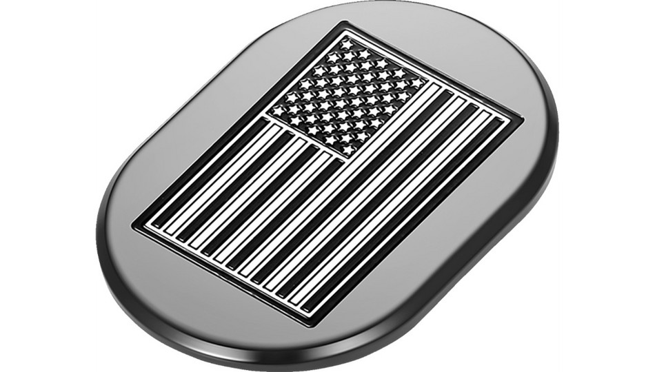 Figurati Antenna Left Cover Black w/ Contrast-Cut American Flag 4 Harley 09-23 Touring