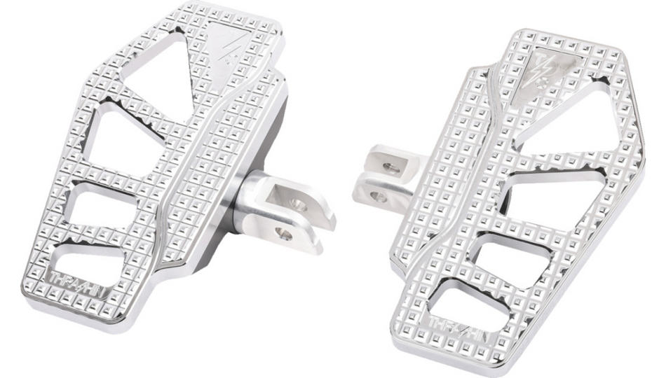 Thrashin Apex Mini Driver Chrome Floorboards 4 Harley 99-23 Softail