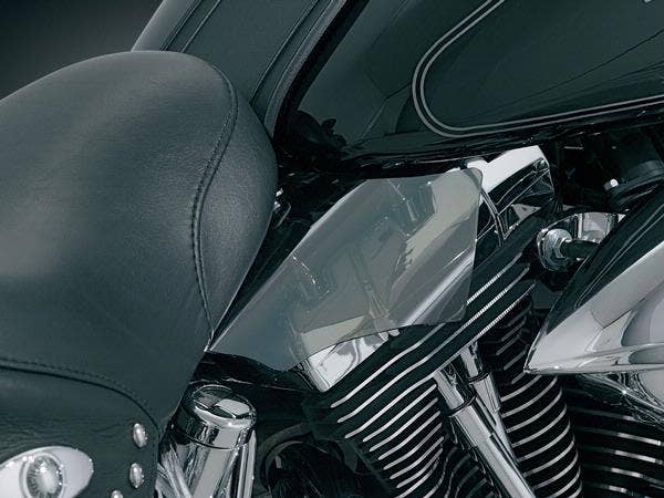 Kuryakyn Reflective Smoke Saddle Shields for 00-17 Harley Softail Models
