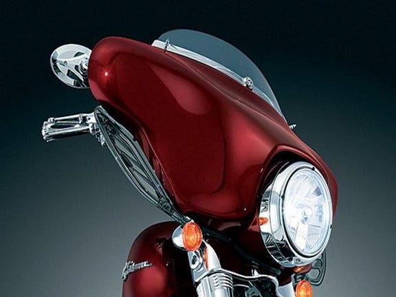 Kuryakyn 1198 Chrome Zombie Windshield Trim 96-13 Harley Batwing FLHT/FLHX 