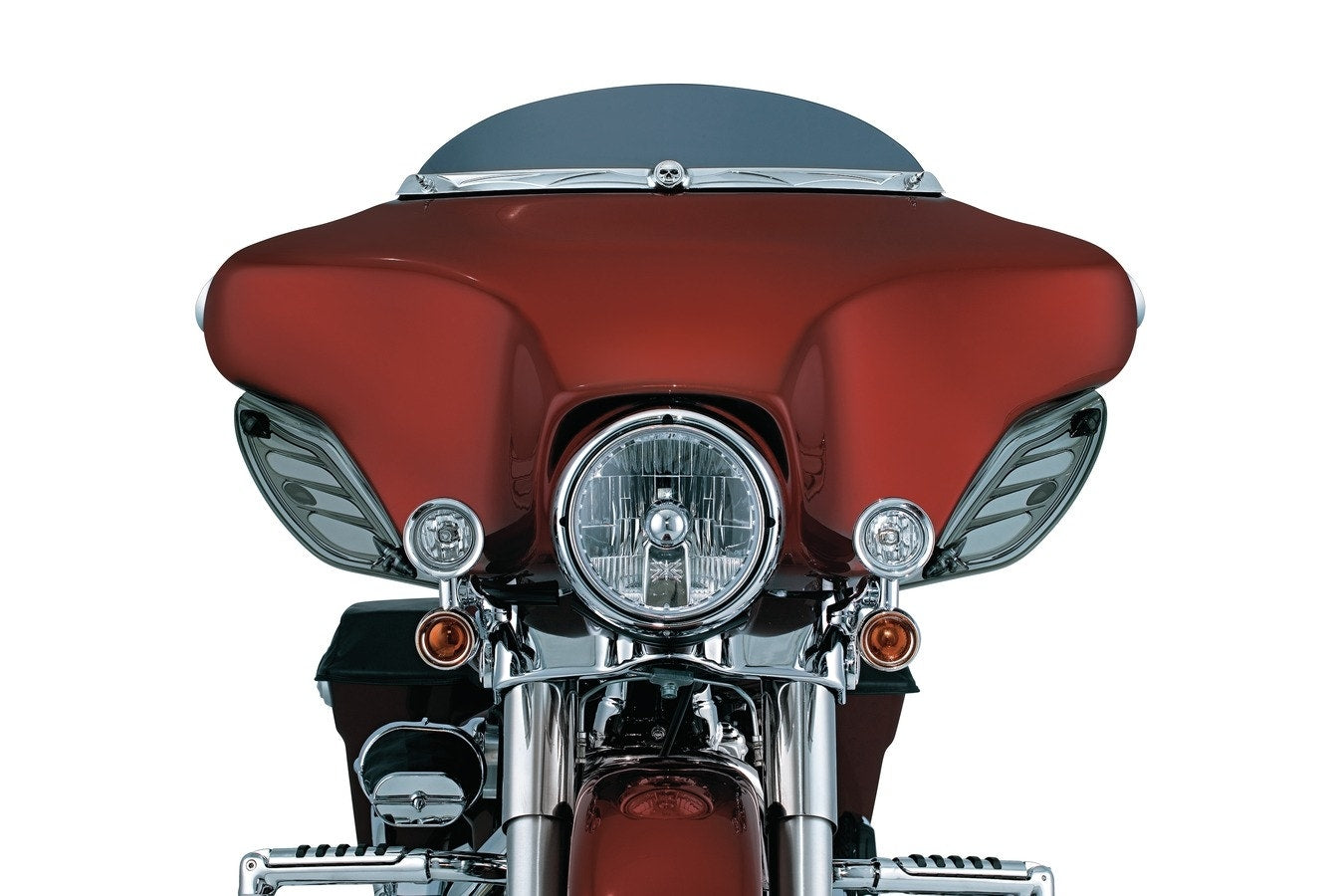 Kuryakyn 1198 Chrome Zombie Windshield Trim 96-13 Harley Batwing FLHT/FLHX 
