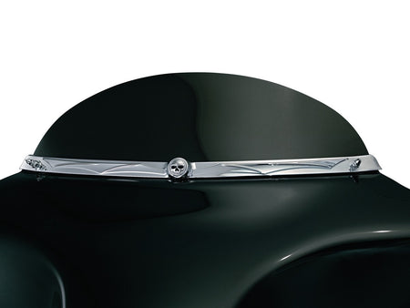 Kuryakyn 1198 Chrome Zombie Windshield Trim 96-13 Harley Batwing FLHT/FLHX 