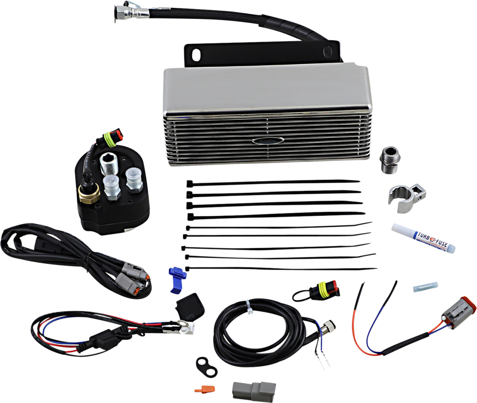 UltraCool RF-2 S&S T-Series 3.0 Below Regulator Mount Oil Cooler Kit for 2009-2016 Harley-Davidson Touring & Trike