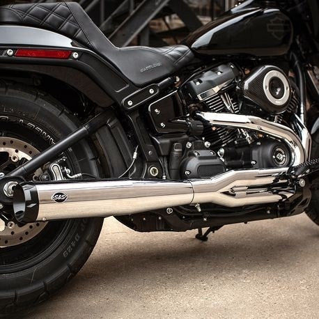 S&S Cycle 550-0858 Chrome SuperStreet 2:1 Exhaust System 18-Up Harley M8 Softail