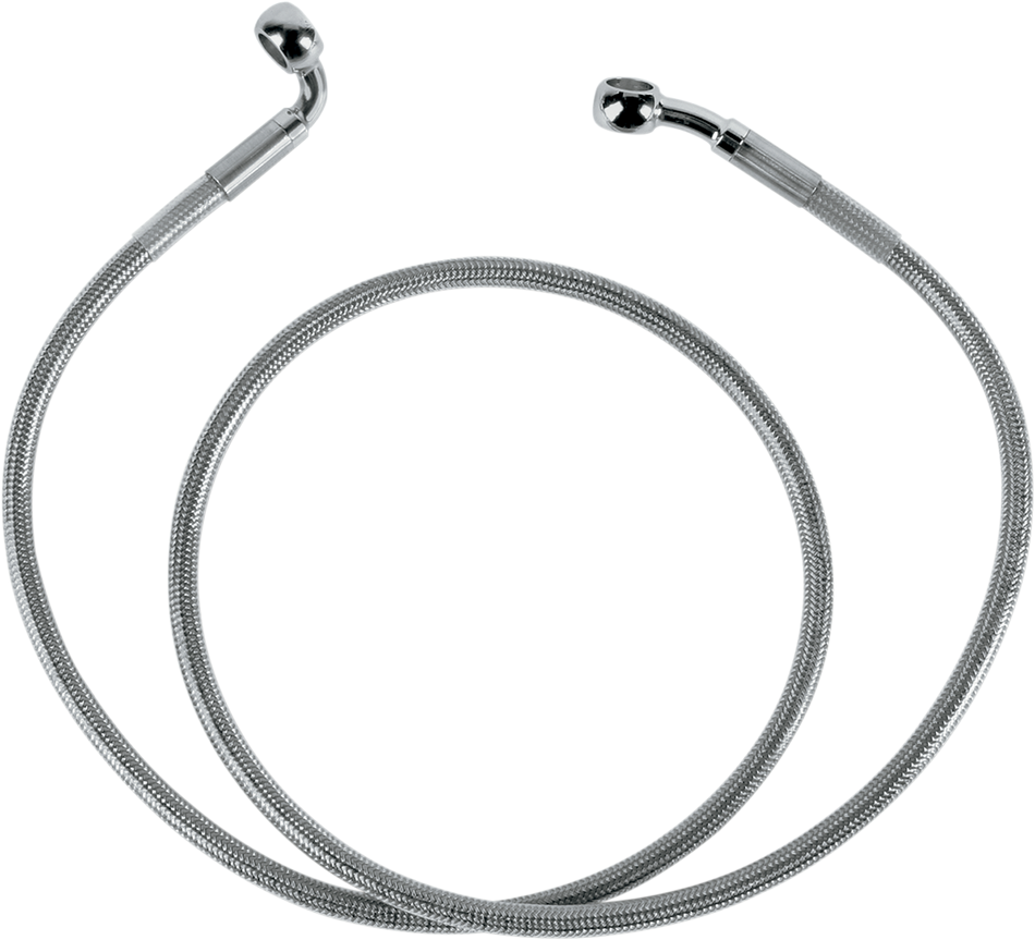 Drag Specialties Front Stainless Steel Brake Line for Harley 99-07 FXST - Stock Length