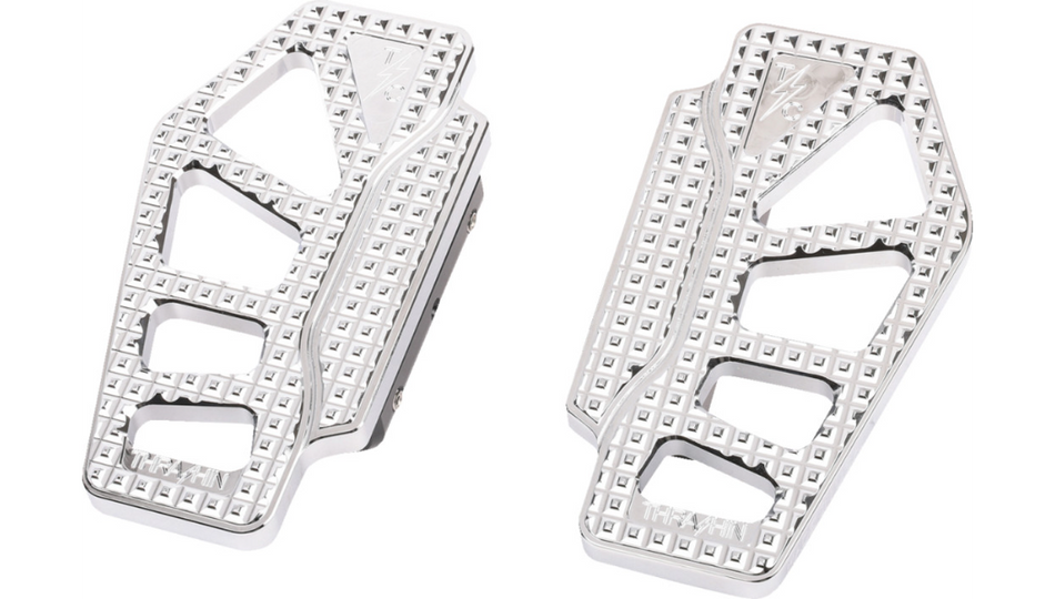 Thrashin Apex Mini Passenger Chrome Floorboards 4 Harley 99-23 Touring