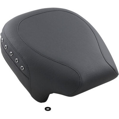 Mustang 75579 Smooth Black Studded Rear Passenger PillonSeat Harley FLH 97-22