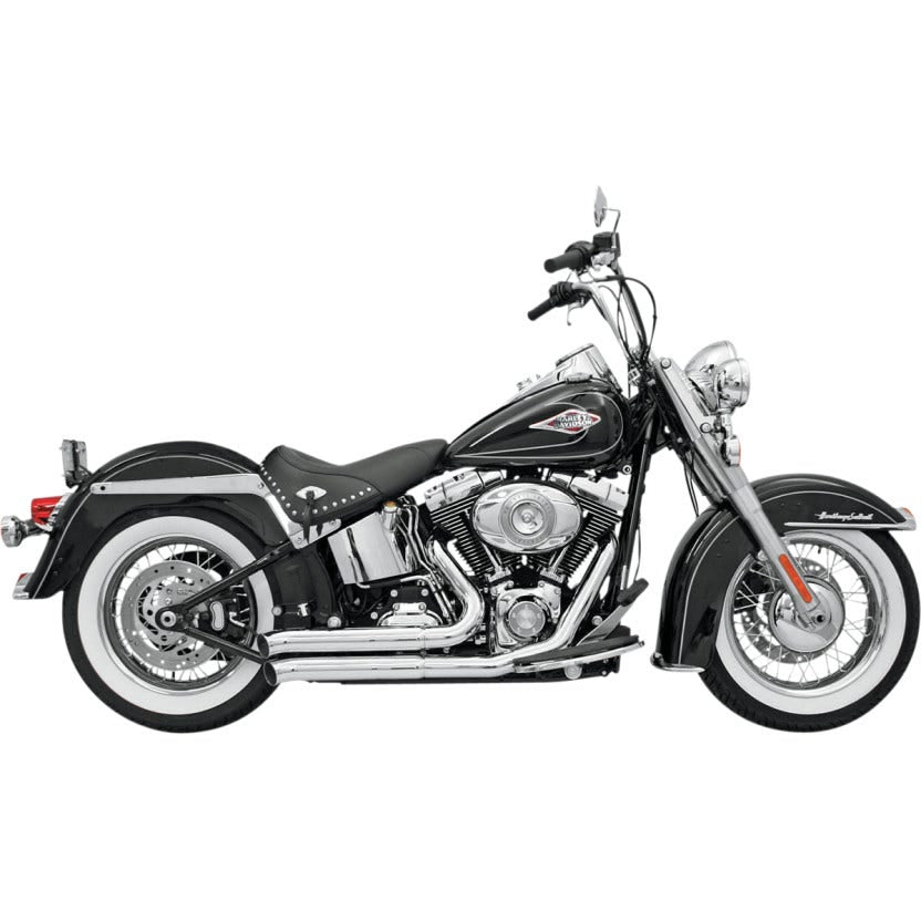 Bassani Chrome Firepower Firesweep 2:2 Exhaust for Harley Softail Models 86-17