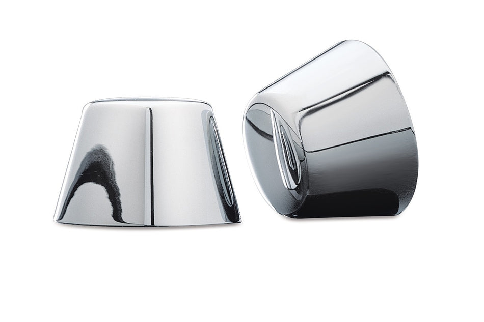 Kuryakyn 1214 Chrome Front 25mm Axle Nut Covers 07-17 Softail Touring Dyna V-Rod