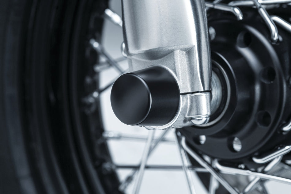 Kuryakyn 1229 Black Front 25mm Axle Nut Covers 07-19 Softail Touring Dyna V-Rod