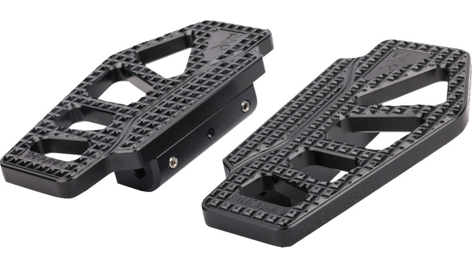 Thrashin Apex Mini Passenger Black Floorboards 4 Harley 99-23 Touring