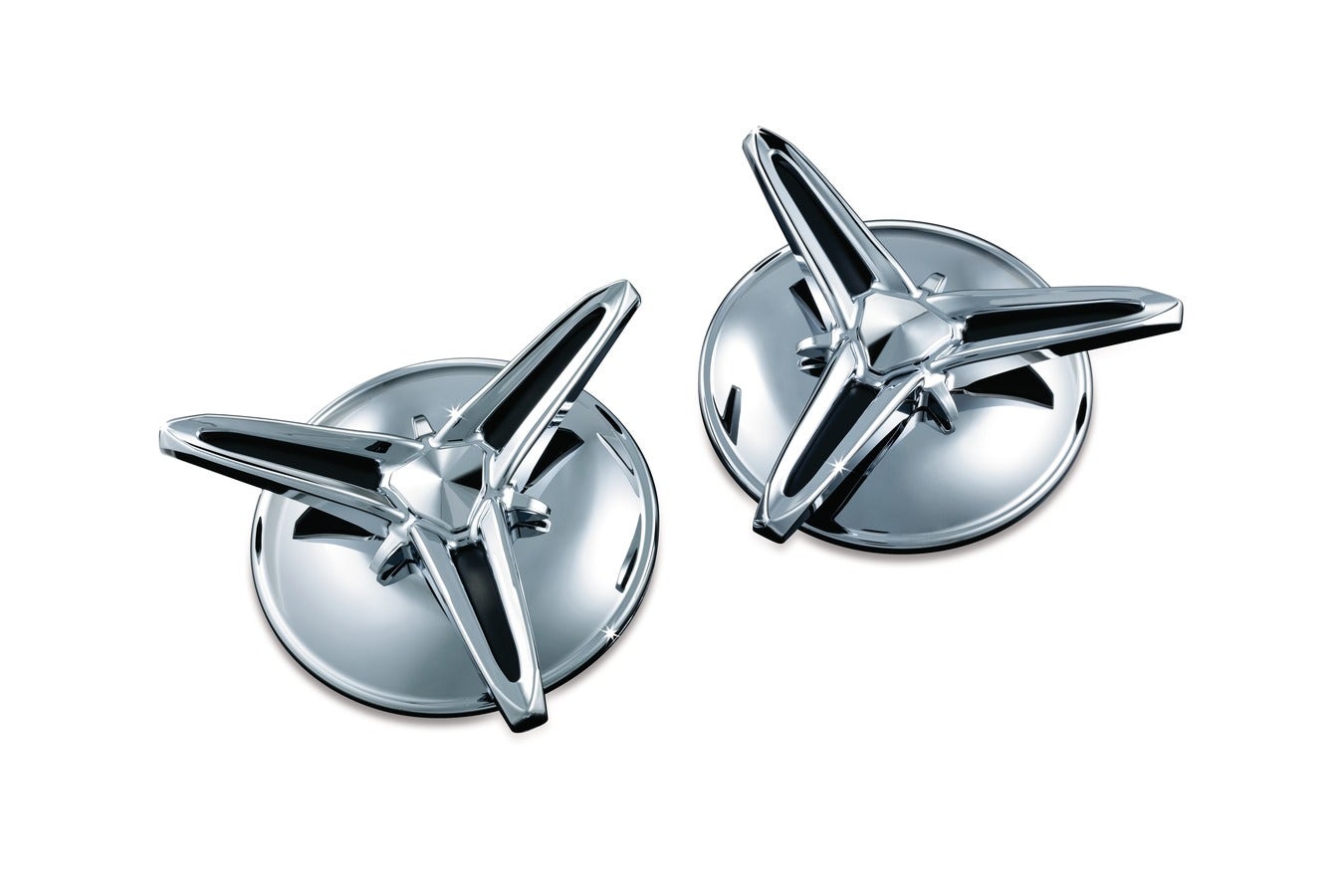 Kuryakyn Chrome Knock-Off Center Caps for Trikes '09-'17