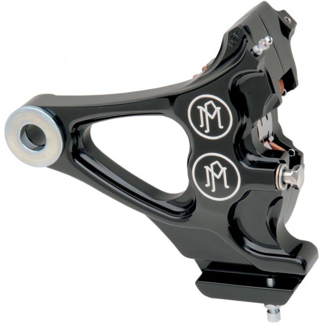 Performance Machine Black Contrast Cut Rear Brake Integrated Caliper Harley Softail 00-07