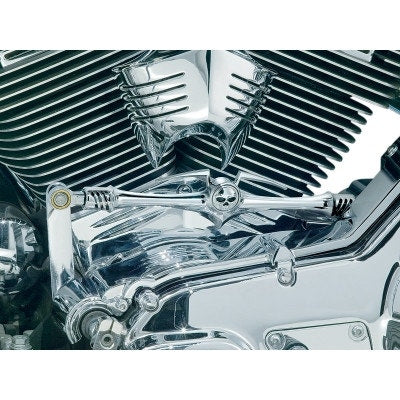 Kuryakyn 1075 Chrome Zombie Skull Shift Linkage Harley Softail & Touring 80-Up