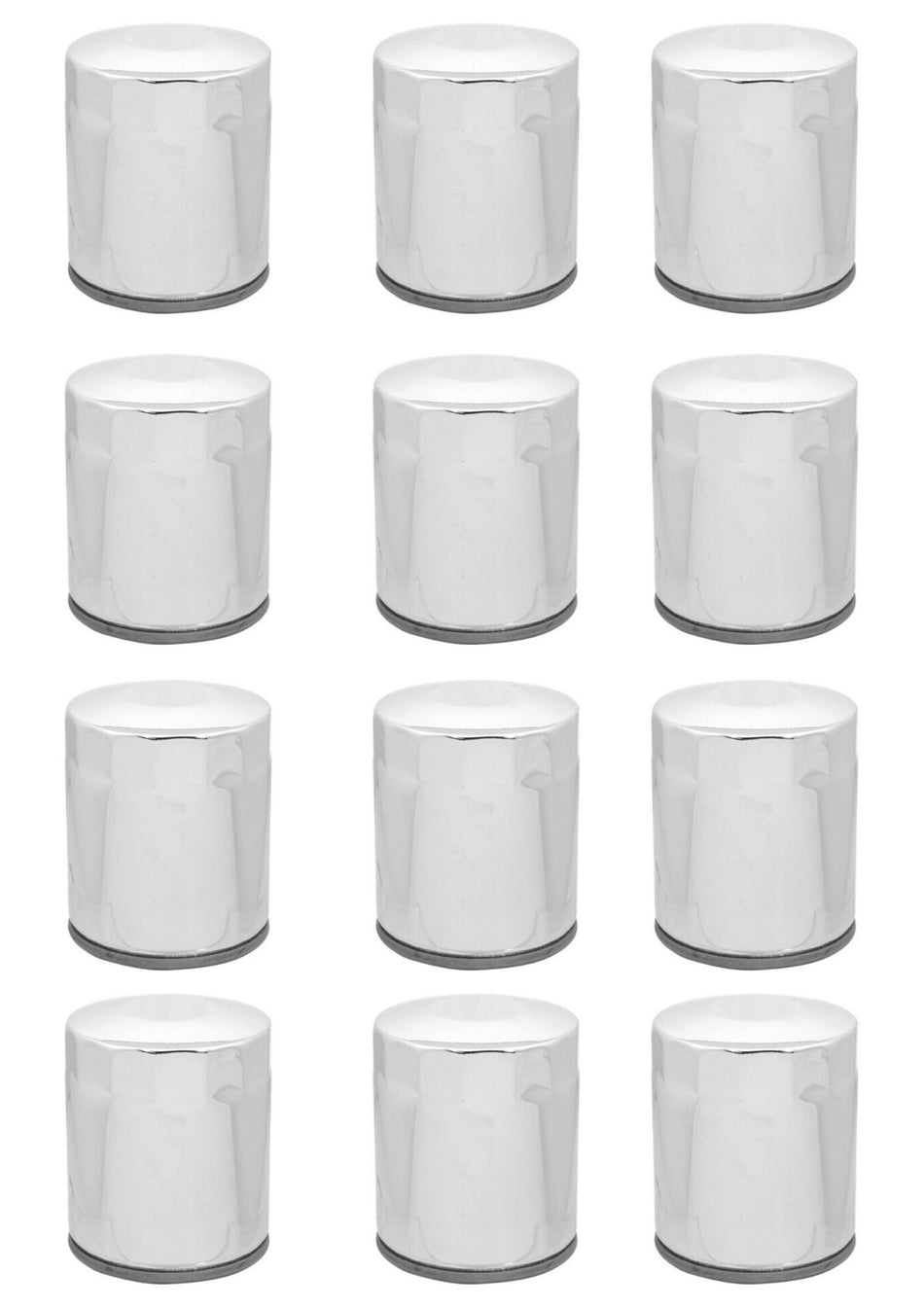 Chrome 10 Micron Oil Filter x12 Custom Chrome Harley Twin Cam M8 Repl 63798-99