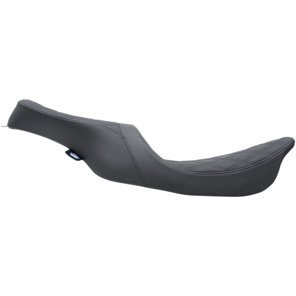 Drag Specialties Double Diamond Predator 2-Up Seat Saddle Harley FLH 97-07