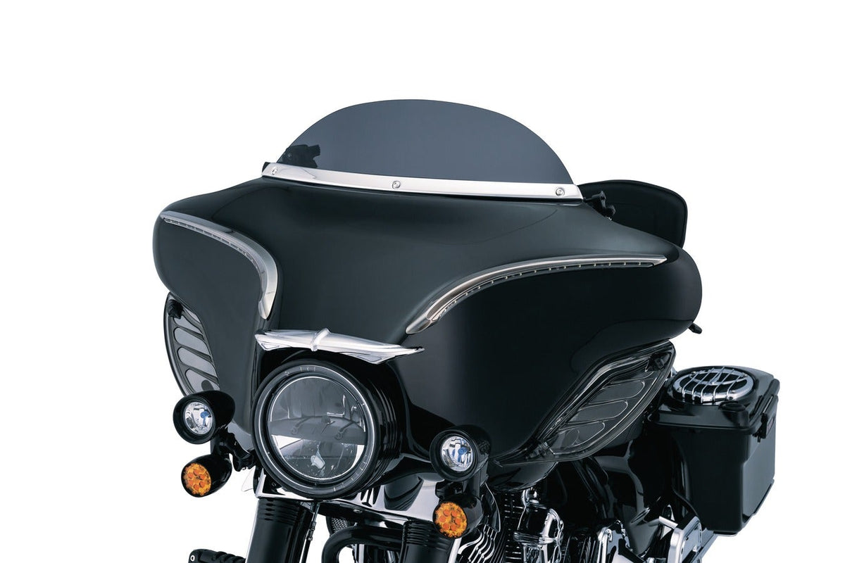 Kuryakyn AirMaster Chrome Smooth Windshield Trim Harley Batwing FLHT/FLHX 96-13 1310